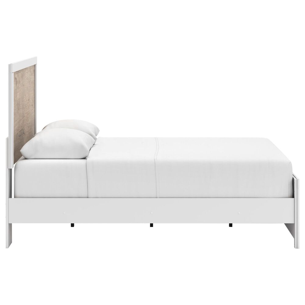 Ashley Charbitt 4-Piece Queen Panel Bedroom Set in Brown and Matte White, , large