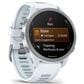 Garmin Forerunner 170 Music Smartwatch 42mm Whitestone Case with Whitestone and Cloud Blue Silicone Band, , large