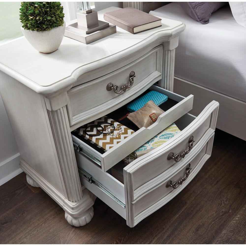 Ashley Montelaine 3-Drawer Nightstand in Antique White, , large