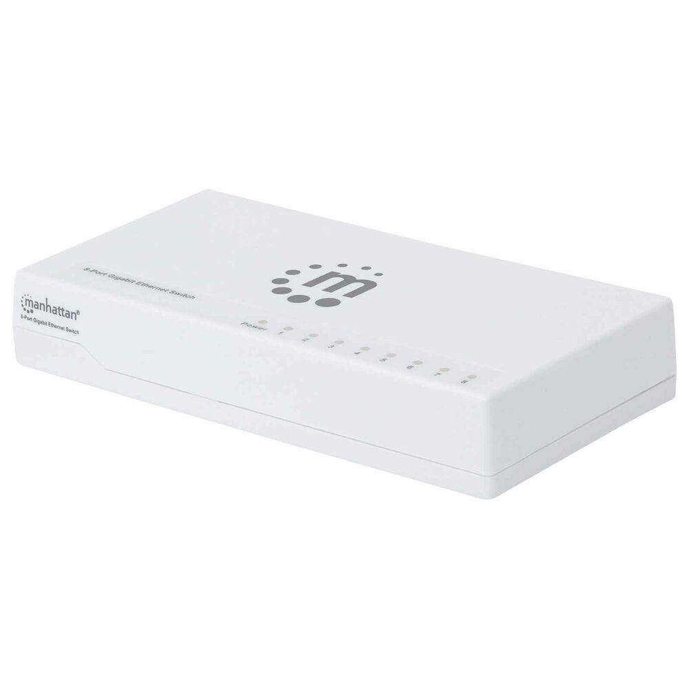 Manhattan 8-Port Desktop Gigabit Ethernet Switch in White, , large