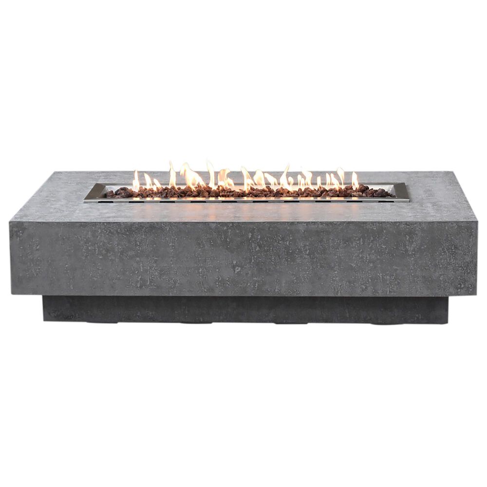 Elementi Fire Hampton Rectangle Natural Gas Fire Table in Gray, , large
