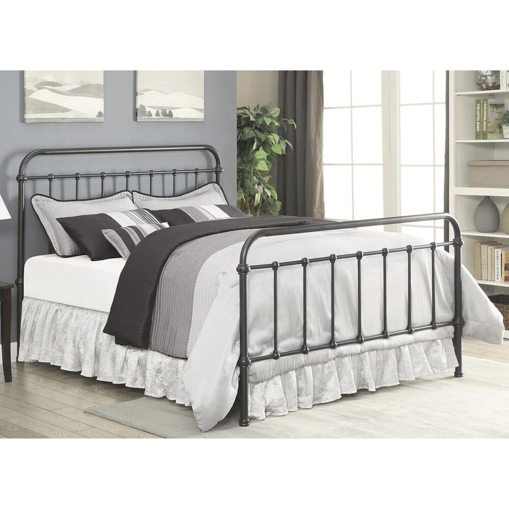 Pacific Landing Livingston Metal King Bed in Dark Bronze, , large