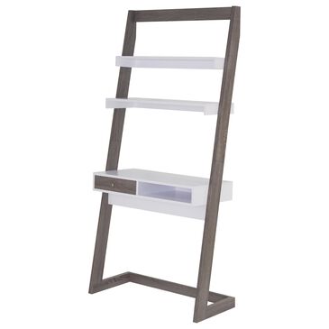 Furniture of America Terrell Ladder Desk in Dark Gray/White, , large