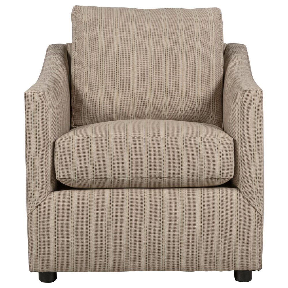 Huntington House Accent Chair in Gold, Brick, and Cream Stripe, , large