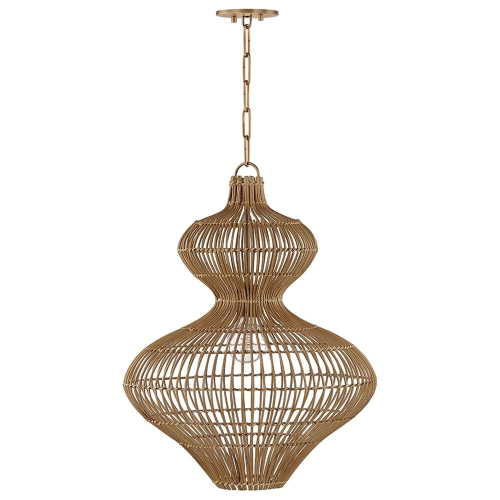 Troy Lighting Irvine 20" 1-Light Pendant in Patina Brass, , large