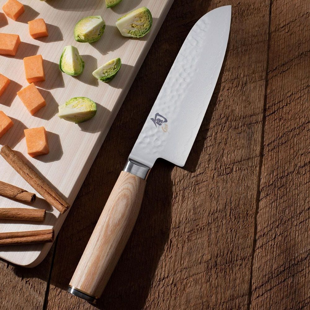 Shun Premier Blonde Santoku 7&quot; in Blonde and Silver, , large