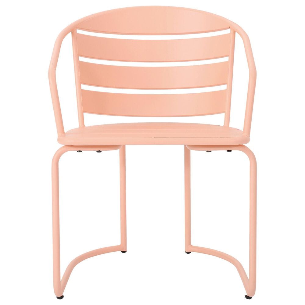 Hearth and Haven Santa Monica 3-Piece Outdoor Bistro Set in Coral, , large