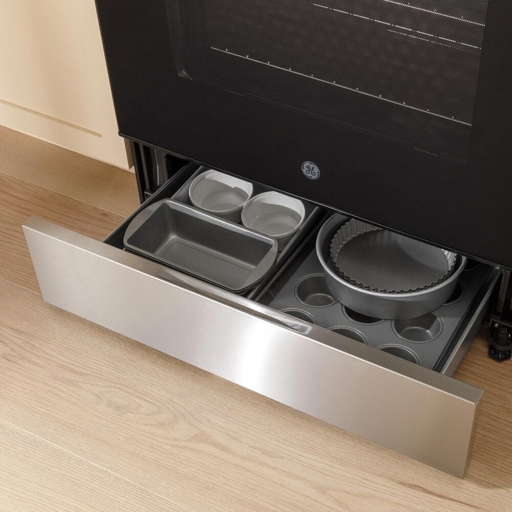 GE Appliances 30" Slide-In Electric Range with Crisp Mode in Black, , large