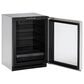 U-Line 4.9 Cu. Ft. 24" Compact Refrigerator with Lock in Stainless Steel, , large