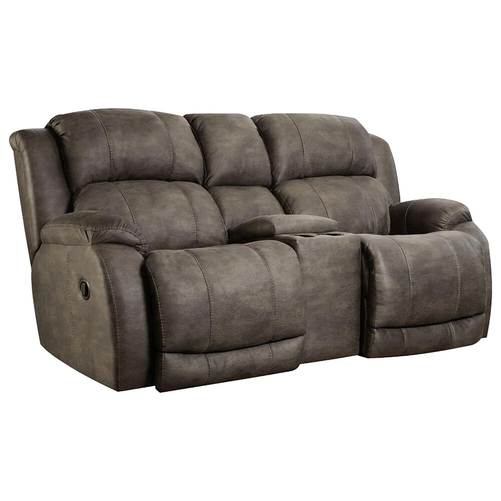 HomeStretch Denali 2-Piece Reclining Living Room Set in Grey, , large