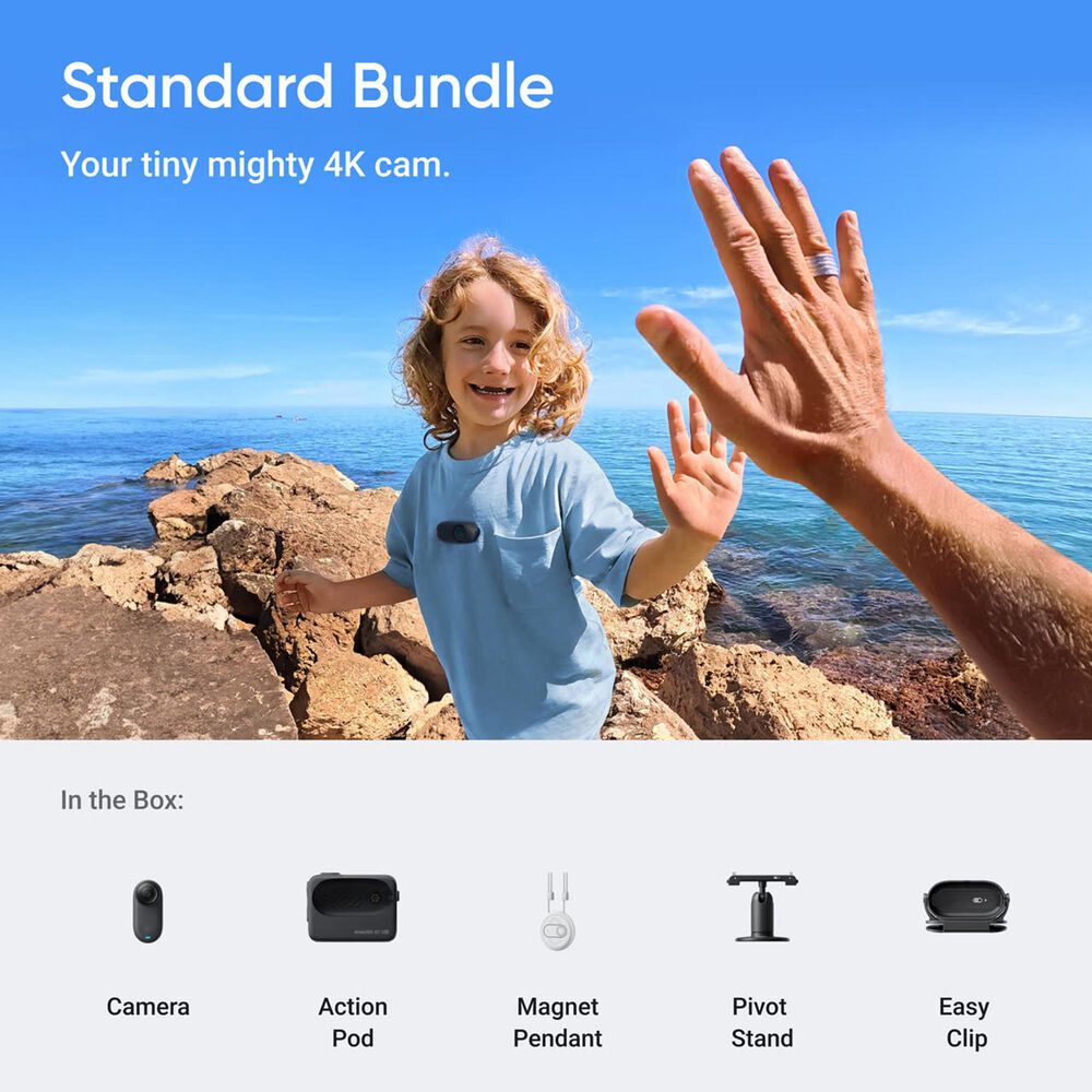 Insta360 GO 3S Standard Bundle 128 GB Action Camera in Midnight Black, , large