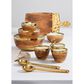 Pampa Bay Madera 10" Rectangular Salad Servers in Gold, , large