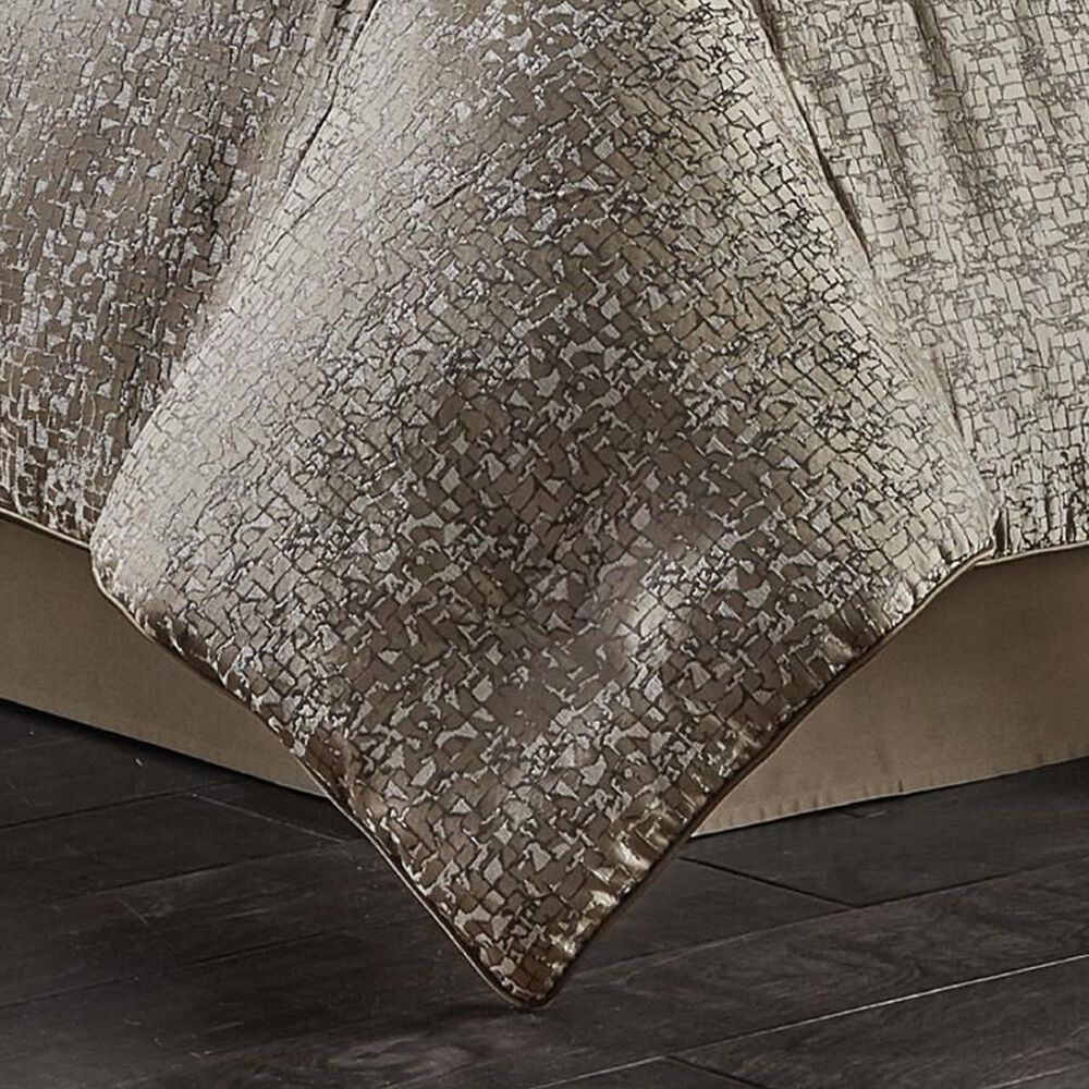 J. Queen New York Cracked Ice 4-Piece Queen Comforter Set in Taupe, , large
