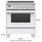 Fisher & Paykel 30" Classic Induction Range with 4 Burners in White, , large