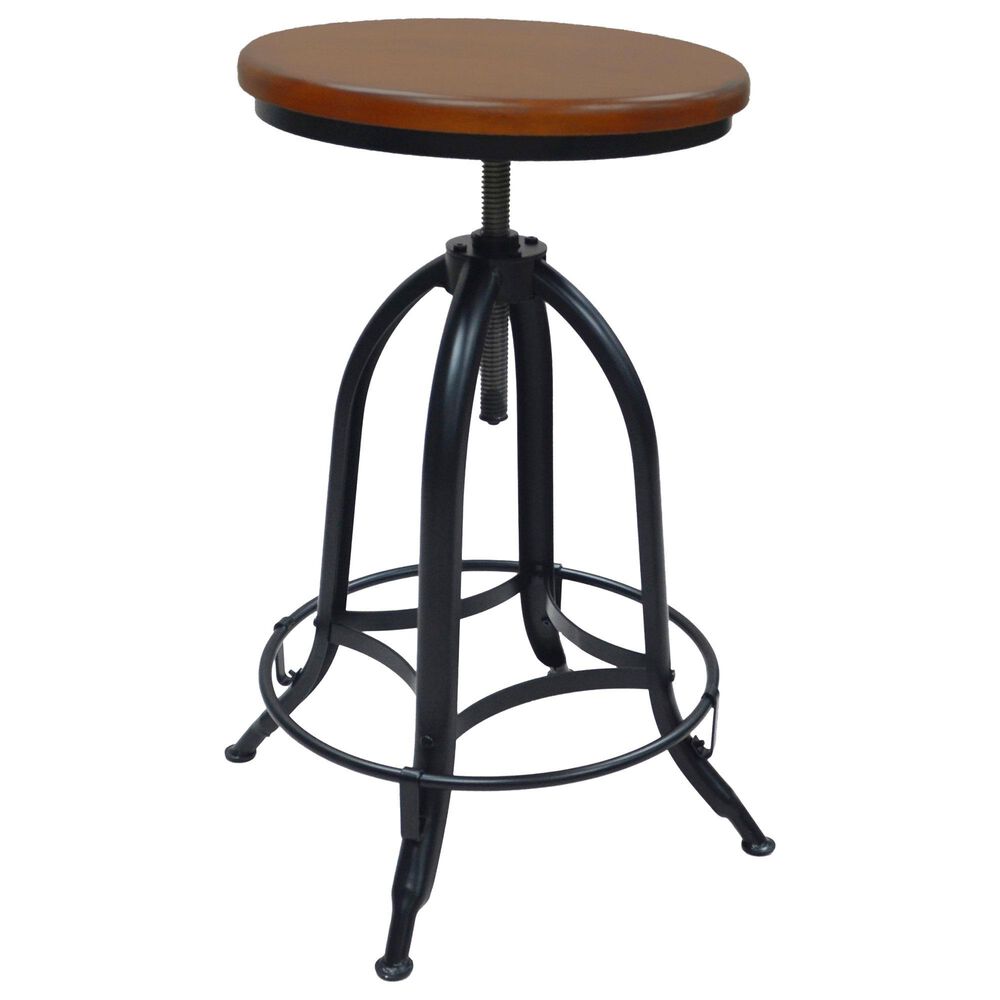 Carolina Chair and Table Ryder Adjustable Stool in Chestnut/Black, , large