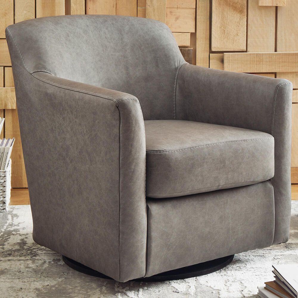 Ashley Bradney Swivel Accent Chair in Fossil, , large