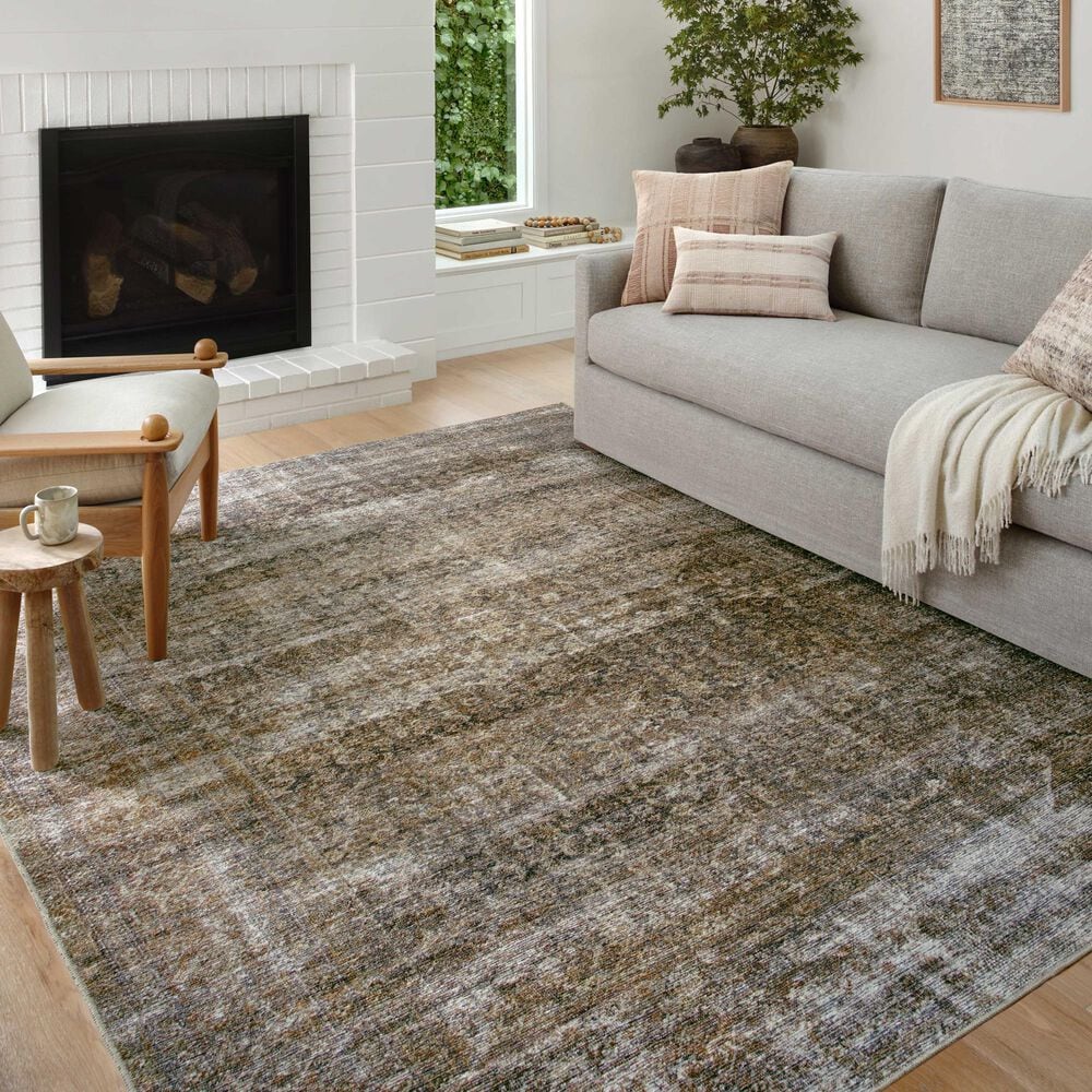 Amber Lewis x Loloi Billie 3&#39;6&quot; x 5&#39;6&quot; Tobacco and Rust Area Rug, , large