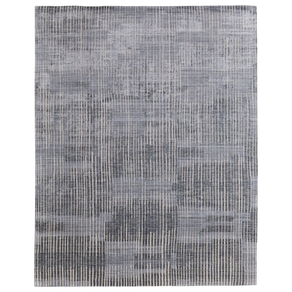 Feizy Eastfield Striped 3" x 5" Blue and Beige Area Rug, , large