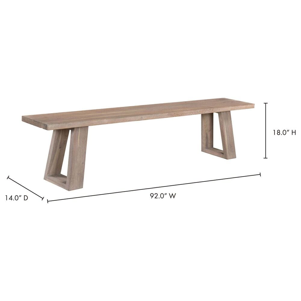 Moe&#39;s Home Collection Tanya Bench in Natural, , large