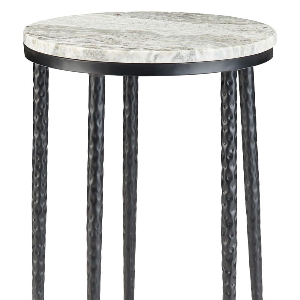 Slatehouse Celia Round Accent Table in Black and White, , large