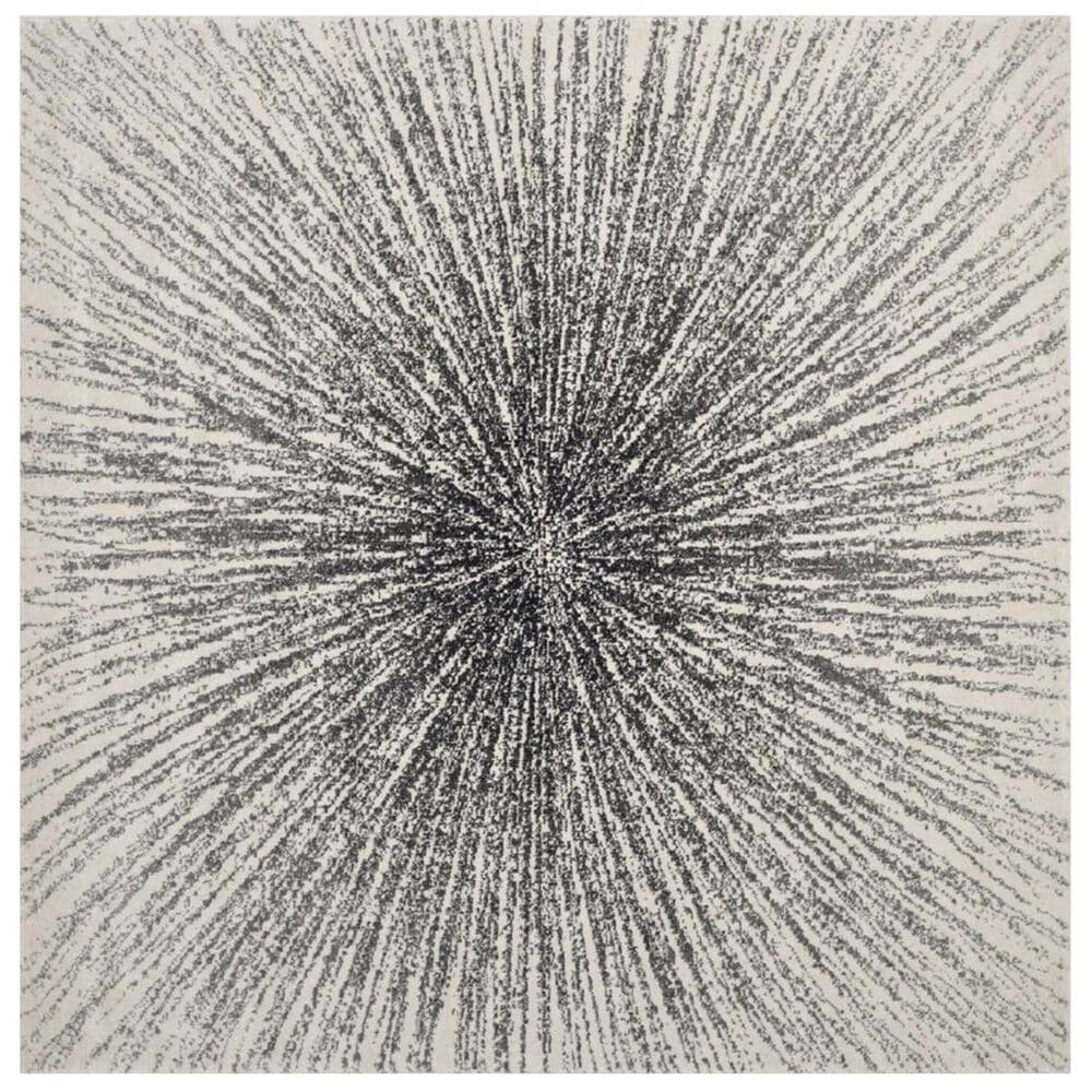 Safavieh Evoke EVK228K 5"1" Square Black and Ivory Area Rug, , large