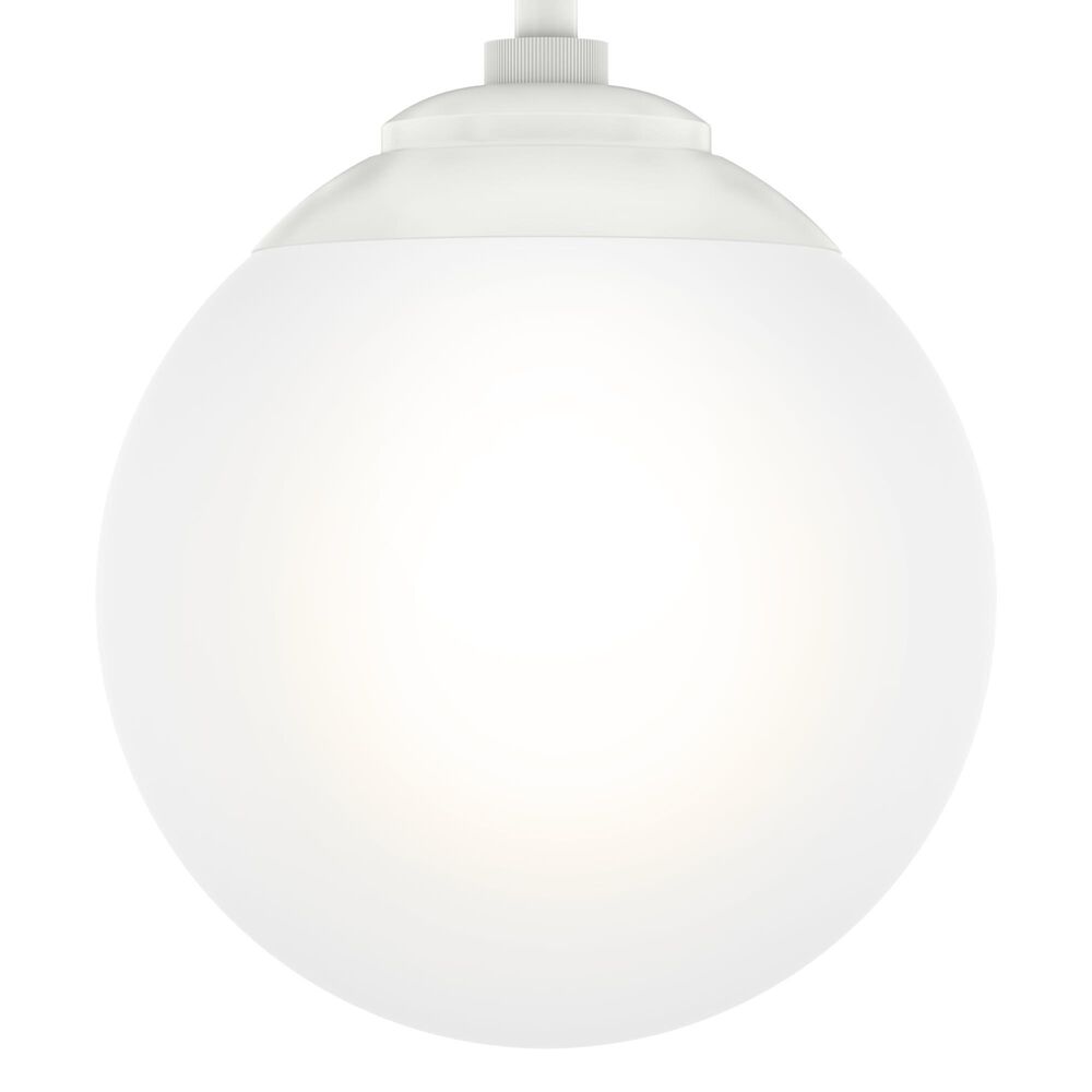 Hunter Hepburn 1-Light Semi-Flush Mount in Matte White, , large
