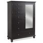Riva Ridge Oxford 4-Drawer Chifforobe in Black, , large
