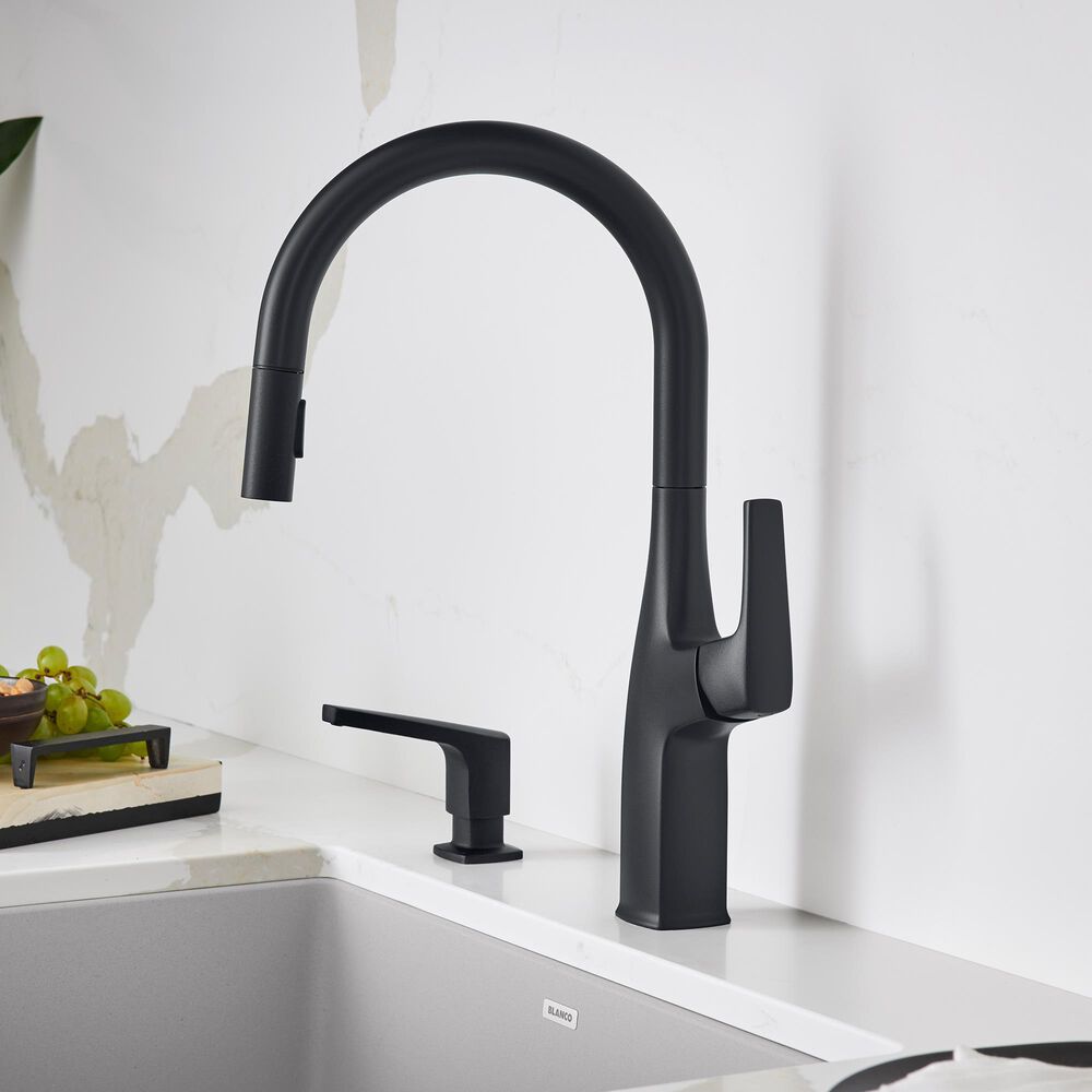 Blanco Rivana Pull-Down Kitchen Faucet 1.5 GPM in Matte Black, , large