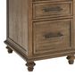 Riva Ridge Hensley 2-Piece Executive Desk and Door Bookcase Set in Honey, , large