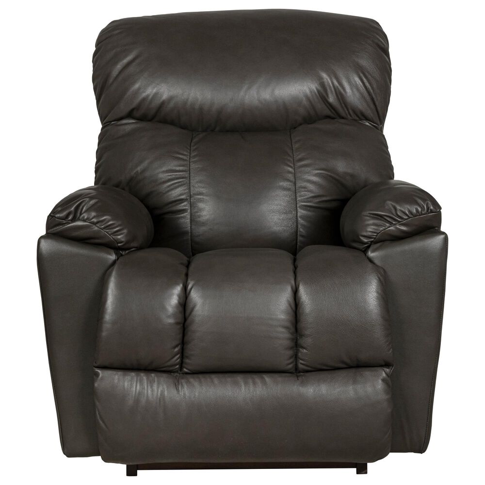 La-Z-Boy Morrison Leather Power Rocker Recliner in Grey, , large
