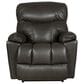 La-Z-Boy Morrison Leather Power Rocker Recliner in Grey, , large