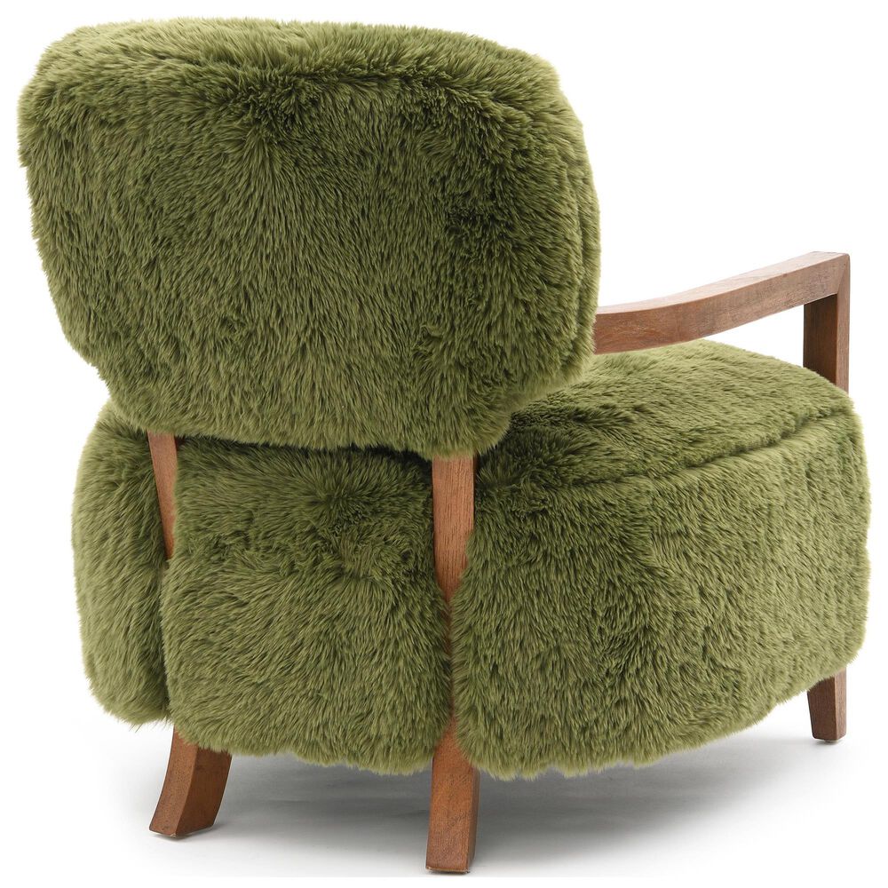 Furniture of America Lumir Long-Haired Accent Chair in Green, , large