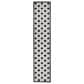 Nourison Aloha Geometric 2"3" x 12" Black and White Indoor/Outdoor Runner, , large