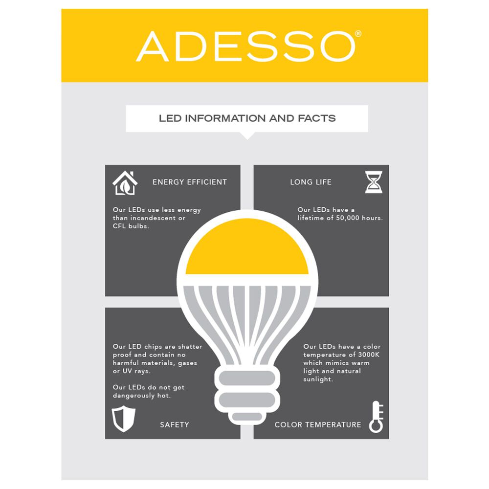 Adesso Prospect LED Floor Lamp in Brushed Steel, , large
