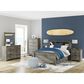 Ashley Frandern 6-Piece Full Bookcase Storage Bedroom Set in Rustic Warm Gray, , large