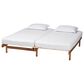 Baxton Studio Bolivia Expandable Twin to King Bed Frame in Walnut Brown, , large