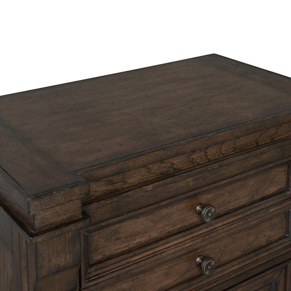 Sasha Lee Grand Teton 5 Piece Queen Bedroom Set in Warm Brown Oak, , large
