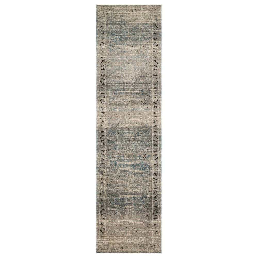 Loloi Millennium MV-02 2"8" x 13" Grey and Blue Runner, , large