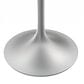 Leisuremod LeisureMod Verve Collection 27 Round Dining Table, Brushed Gold Base with Laminated White Marbleized Top, , large