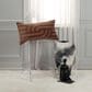 Rizzy Home 14" x 26" Swirl and Striped Down Filled Lumbar Pillow in Brown, , large