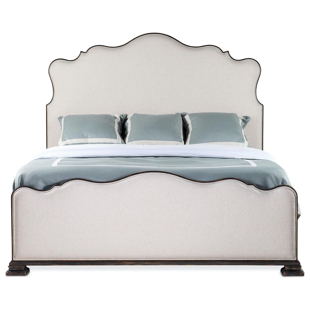 Hooker Furniture Charleston King Upholstered Bed in Black Cherry, , large