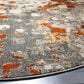 Safavieh Monaco MNC225H-5R 5" Round Grey/Orange Area Rug, , large