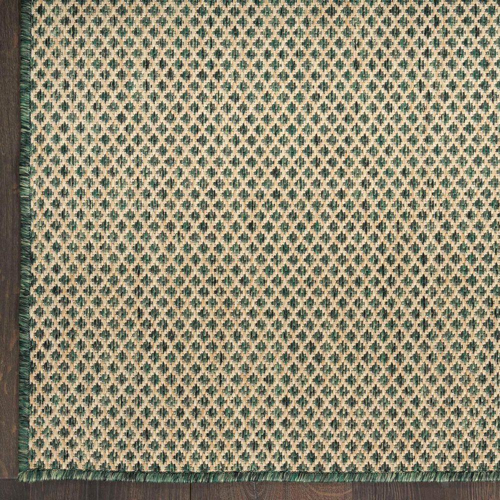 Nourison Courtyard Green 10&#39; x 14&#39; Indoor/Outdoor Area Rug, , large