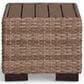 Slate and Company Isla Outdoor End Table in Honey Brown, , large