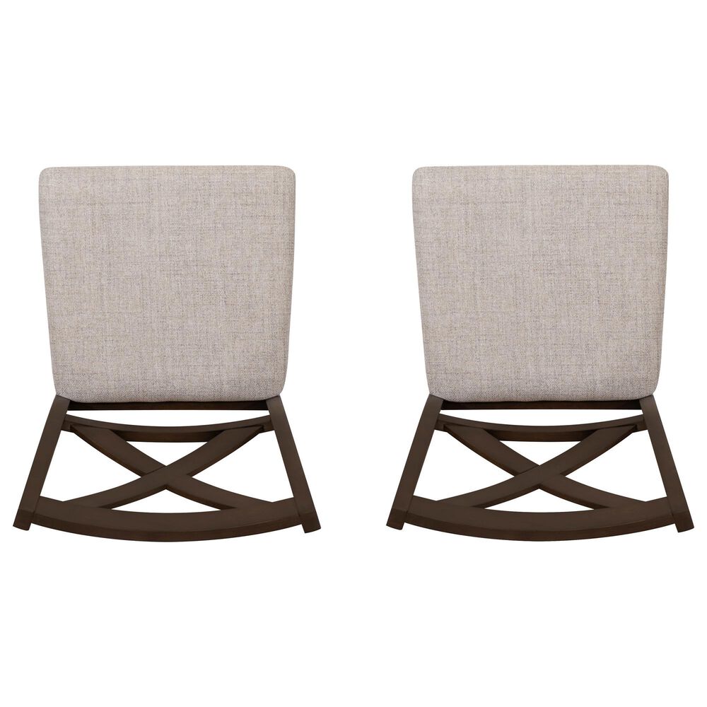 Linon Home Decor Warren X-Back Side Chair in Warm Brown (Set of 2), , large