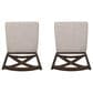 Linon Home Decor Warren X-Back Side Chair in Warm Brown (Set of 2), , large