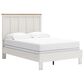 Ashley Linnocreek Full Panel Bed in White and Warm Brown, , large