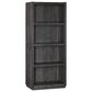 Belle Furnishings Modern Edge 3-Piece Writing Desk with Bookcase and Castered File Cabinet Set in Caffe, , large