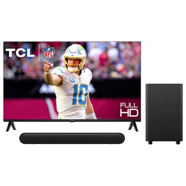 TCL 32" Class S3 1080P FHD HDR LED - Smart TV with 2.1 Channel Sound Bar and Wireless Subwoofer in Black, , large