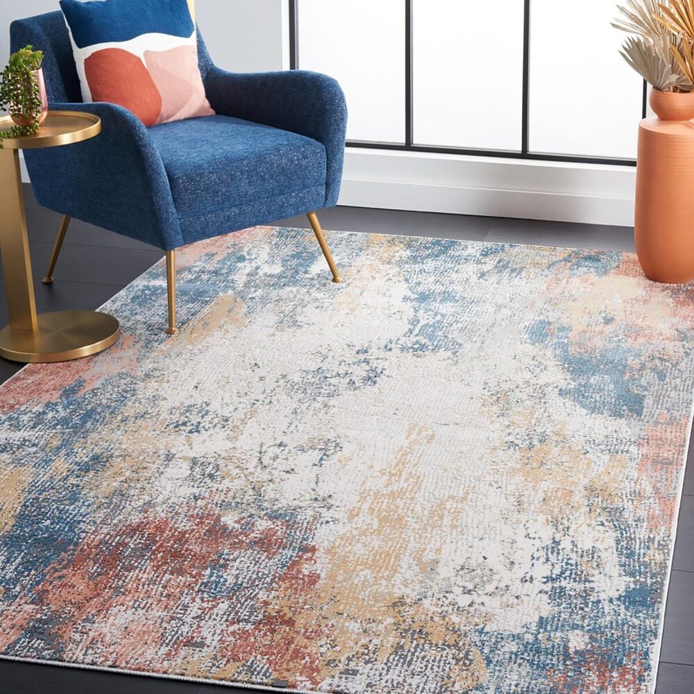 Safavieh Invista 5&#39;3&quot; x 7&#39;6&quot; Ivory and Multicolor Area Rug, , large
